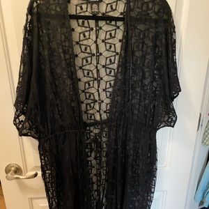 Black swimsuit cover up